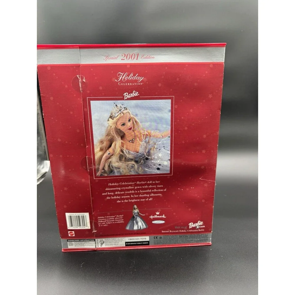 Mattel Holiday Celebration 2001 Barbie Doll 50304 New In Box Never Opened